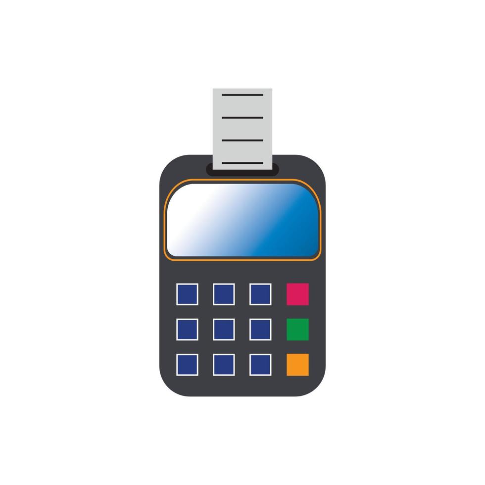 macchinetta per carte di credito. bancomat per soldi. illustrazione del terminale di pagamento vettore