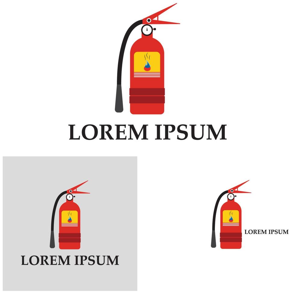 icona dell'estintore, dispositivi di protezione, segnale di emergenza, simbolo di sicurezza vettore