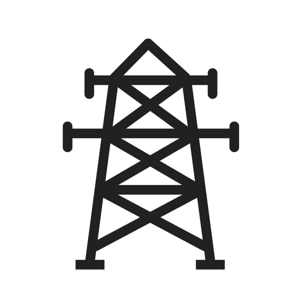 icona della linea elettrica vettore