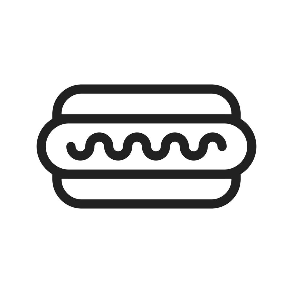 icona della linea di hot dog vettore