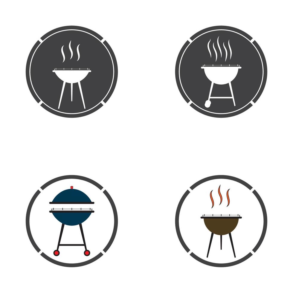 illustrazione vettoriale dell'icona del barbecue