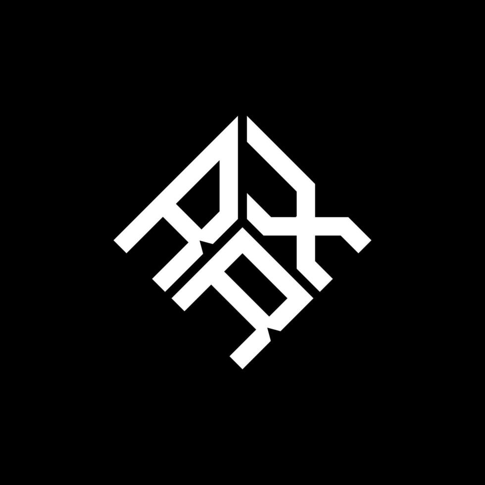 design del logo della lettera rxr su sfondo nero. concetto di logo della lettera di iniziali creative rxr. disegno della lettera rxr. vettore