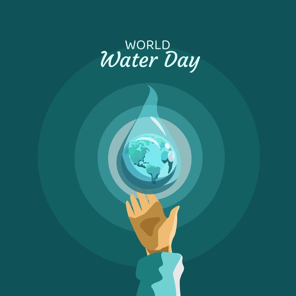 illustrazione vettoriale della giornata mondiale dell'acqua