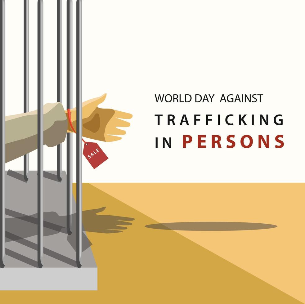 giornata mondiale contro la tratta di esseri umani vettore