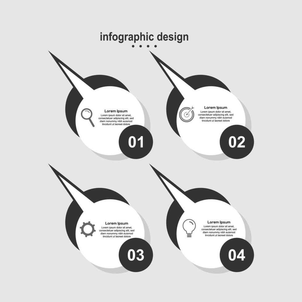 infografica design chat design moderno business vettore