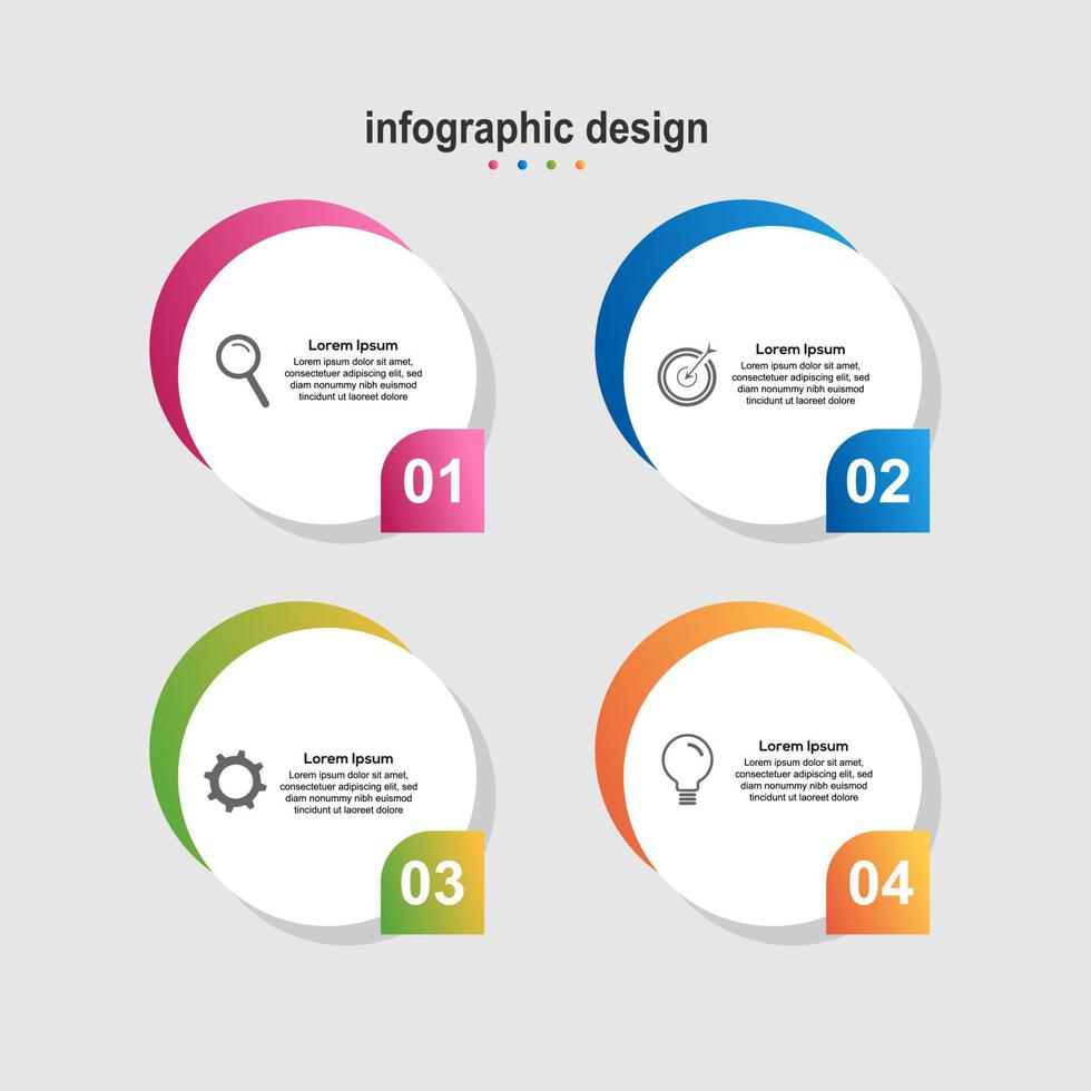 spirale di progettazione di affari di progettazione infografica vettore