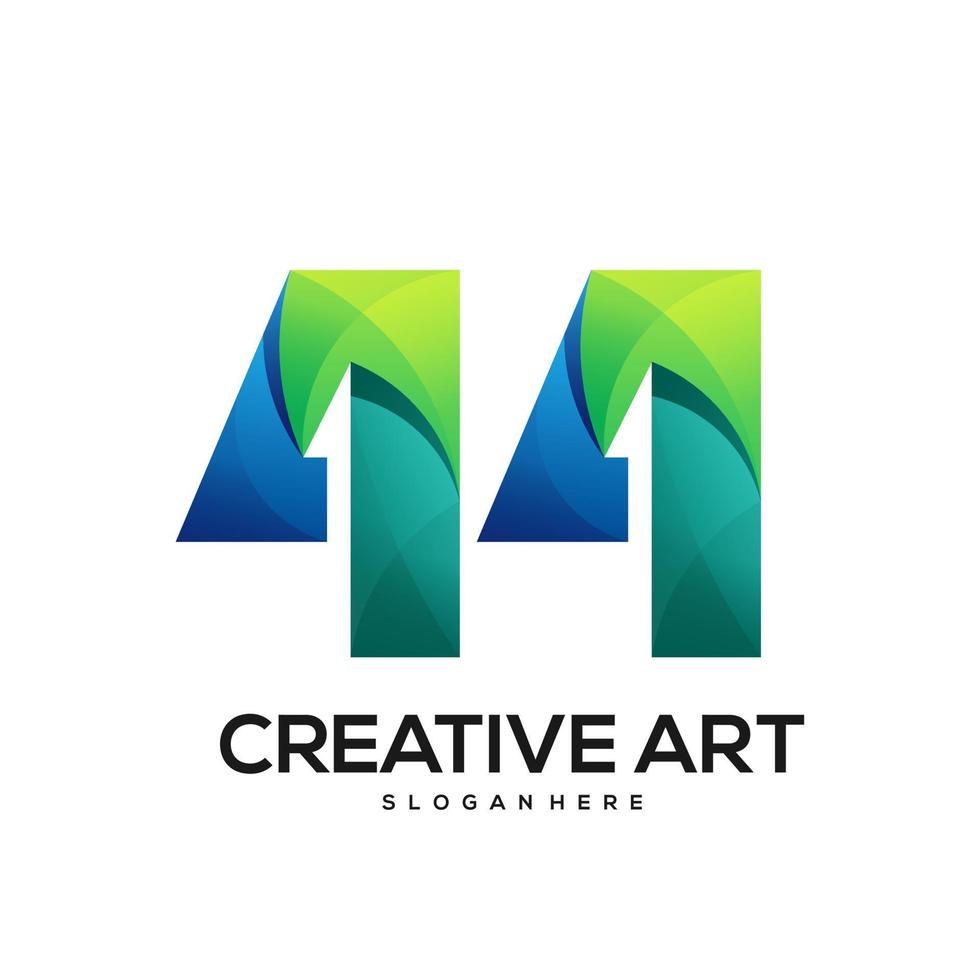 44 logo design sfumato colorato vettore