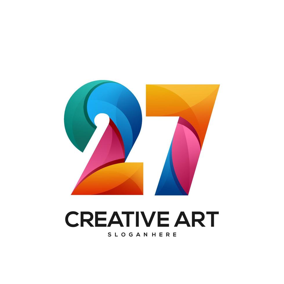 27 logo design sfumato colorato vettore