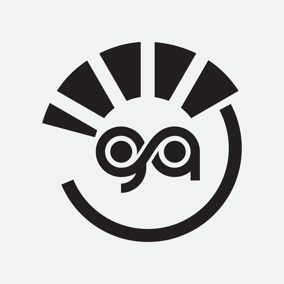 ga lettera iniziale icona logo vettoriale