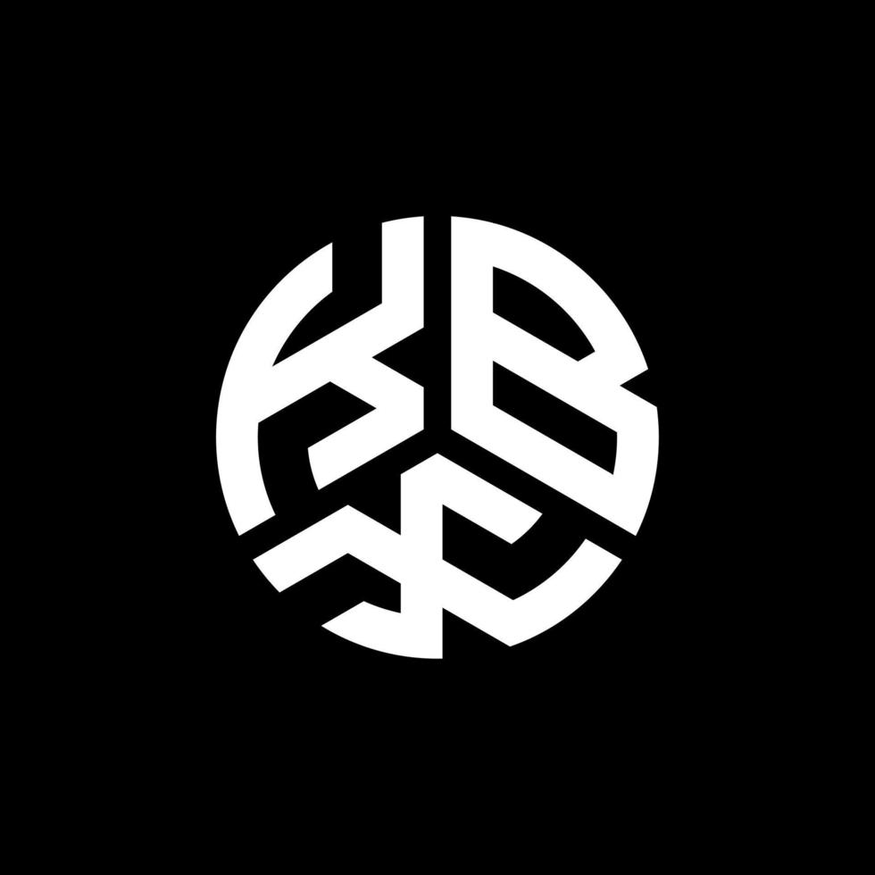 kbx lettera logo design su sfondo nero. kbx iniziali creative lettera logo concept. disegno della lettera kbx. vettore