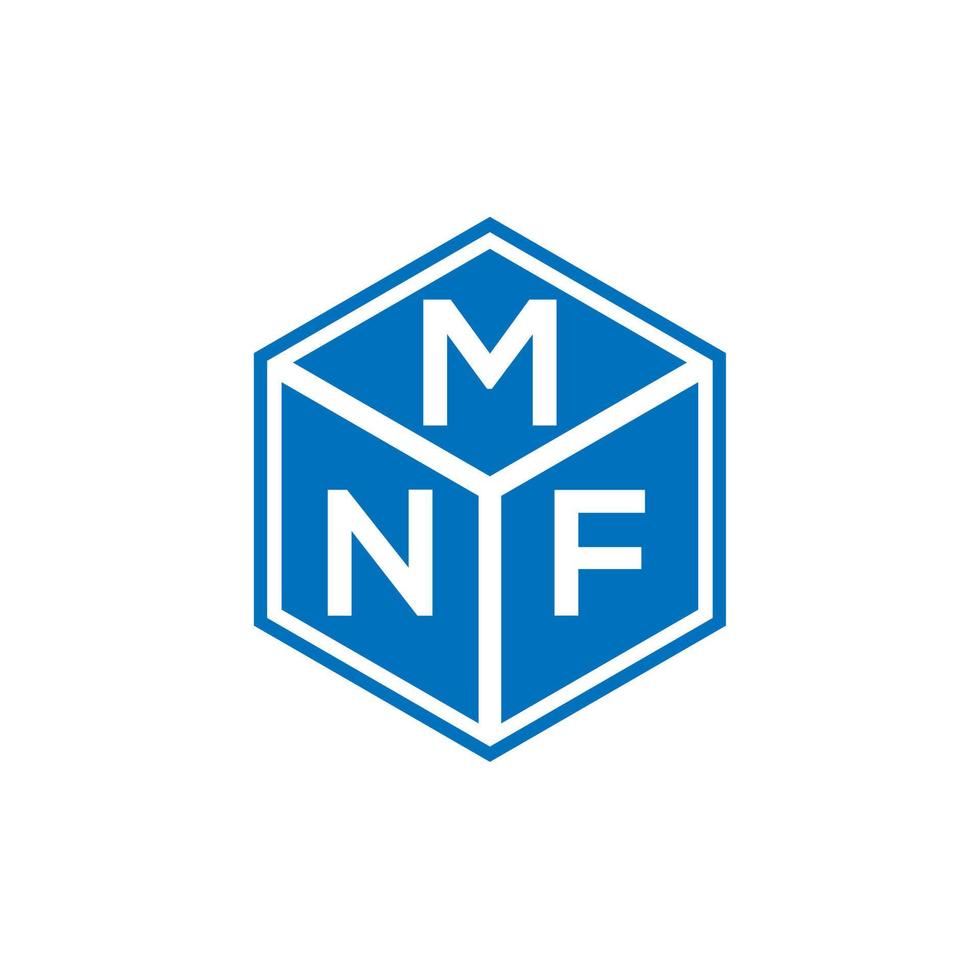 mnf lettera logo design su sfondo nero. mnf creative iniziali lettera logo concept. disegno della lettera mnf. vettore