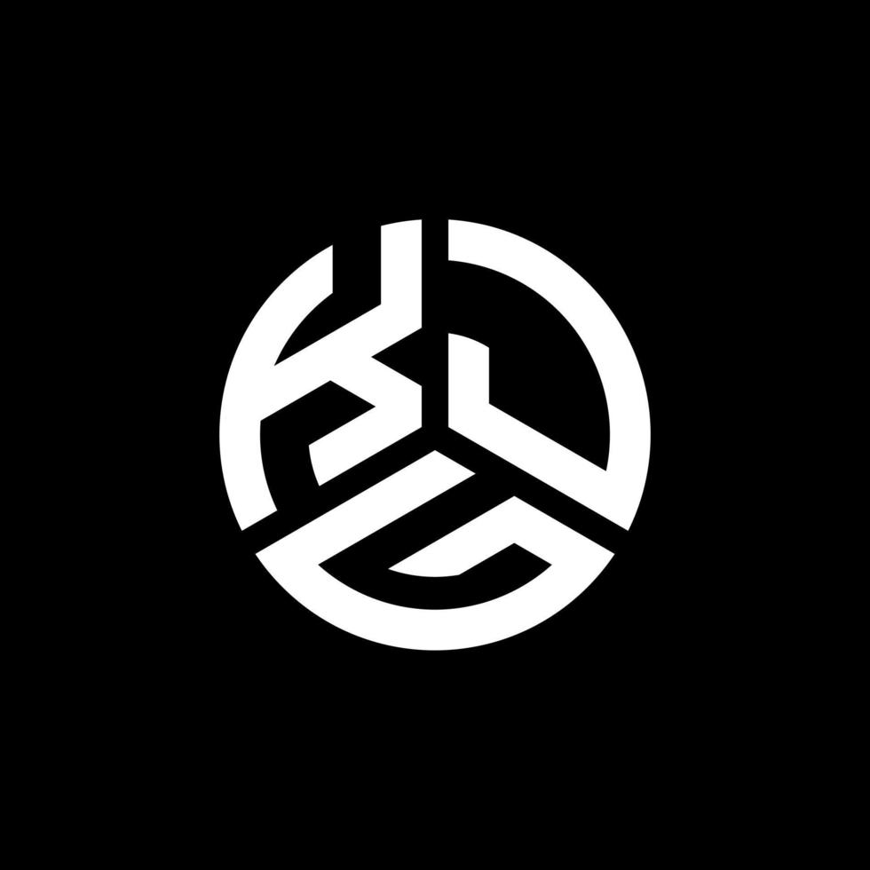 kjg lettera logo design su sfondo nero. kjg creative iniziali lettera logo concept. disegno della lettera kjg. vettore