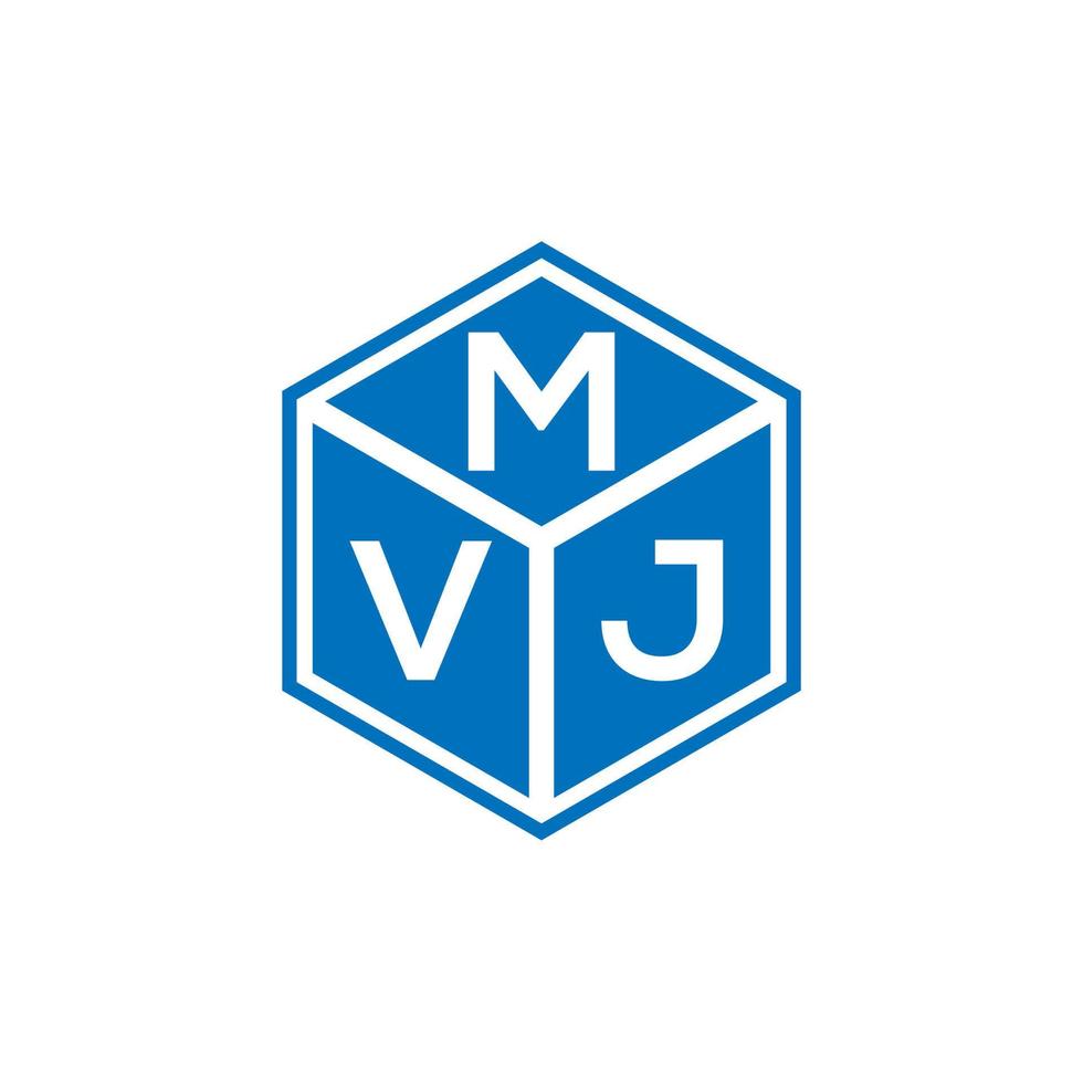 mvj lettera logo design su sfondo nero. mvj creative iniziali lettera logo concept. disegno della lettera mvj. vettore