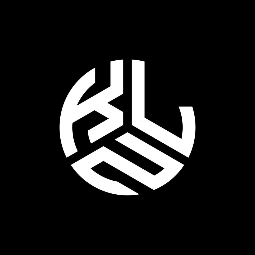 kln lettera logo design su sfondo nero. kln creative iniziali lettera logo concept. disegno della lettera kln. vettore