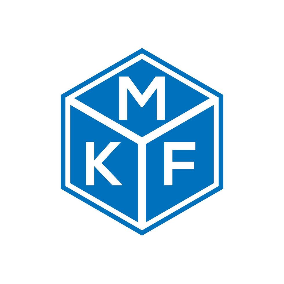 mkf lettera logo design su sfondo nero. mkf creative iniziali lettera logo concept. disegno della lettera mkf. vettore