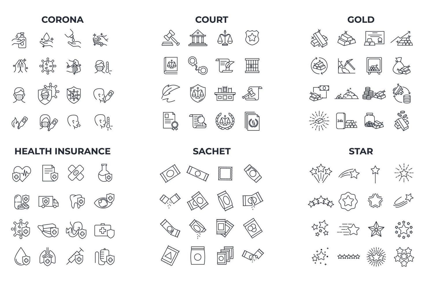 modello di simbolo del pacchetto di icone della raccolta mega per l'illustrazione vettoriale del logo della raccolta di progettazione grafica e web