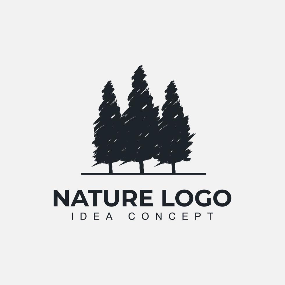 natura alberi logo design illustrazione vettoriale. icona vettore albero