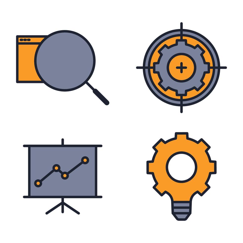 business e finanza set icona simbolo modello per grafica e web design raccolta logo illustrazione vettoriale