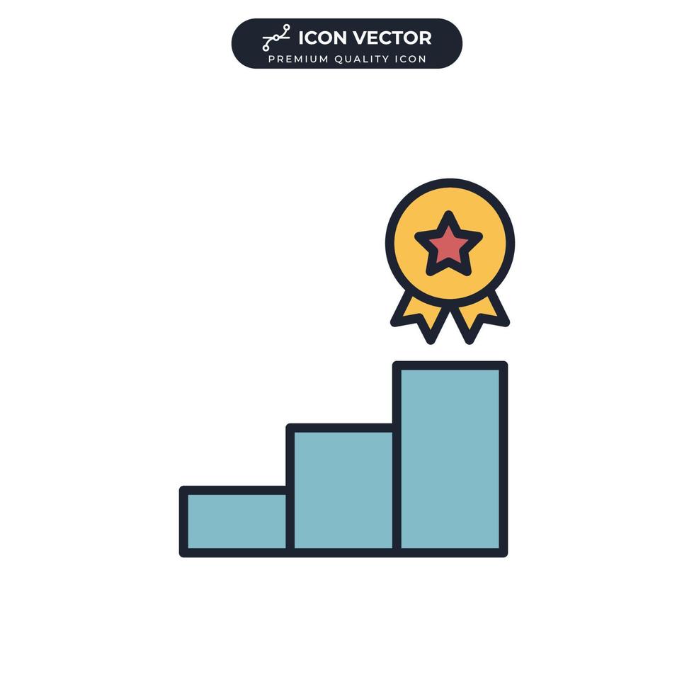 modello simbolo icona vincitore per grafica e web design collezione logo illustrazione vettoriale