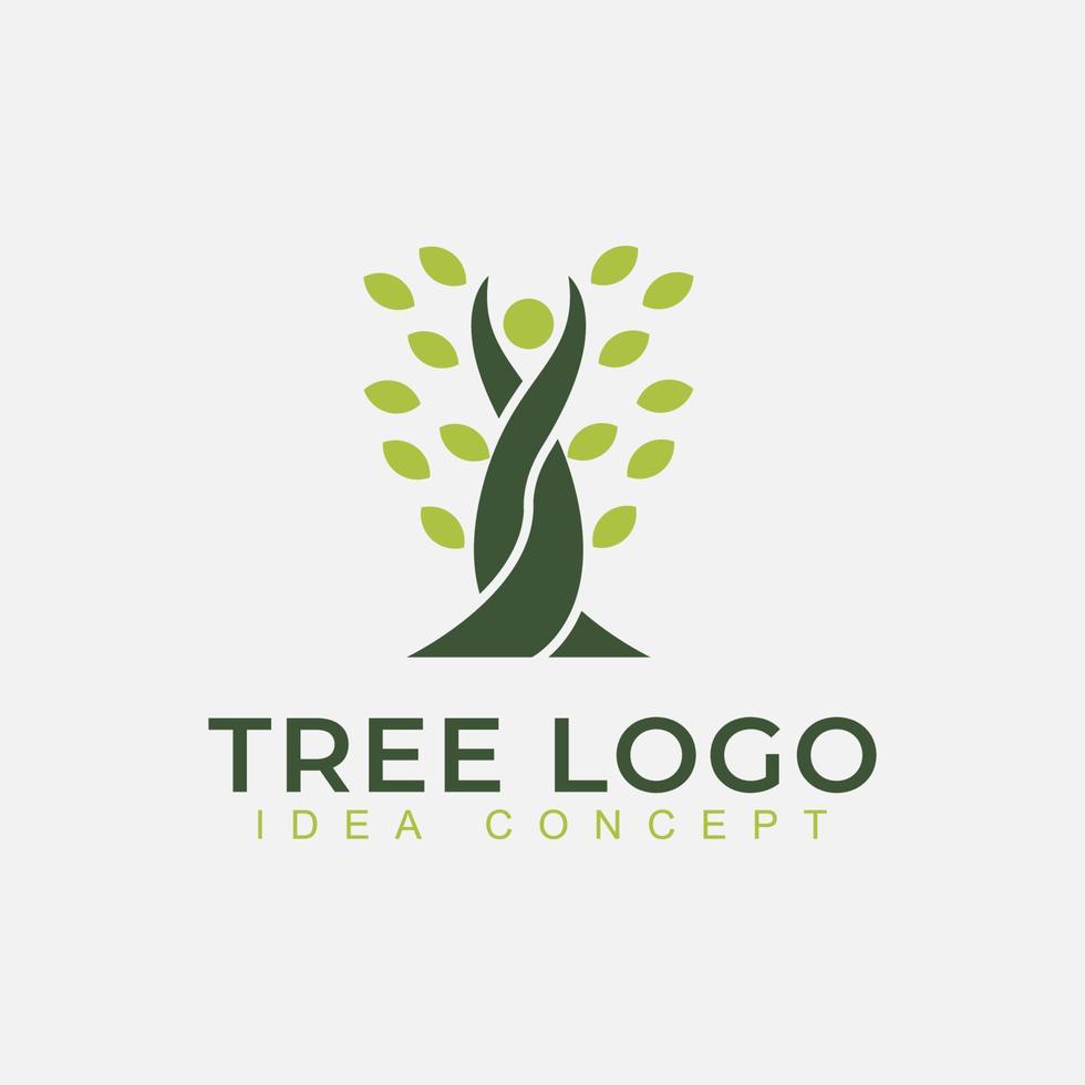 natura alberi logo design illustrazione vettoriale. icona vettore albero