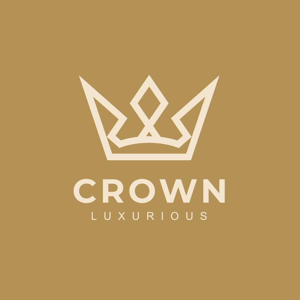 simbolo reale e di lusso. re, regina disegno geometrico astratto logo illustrazione vettoriale