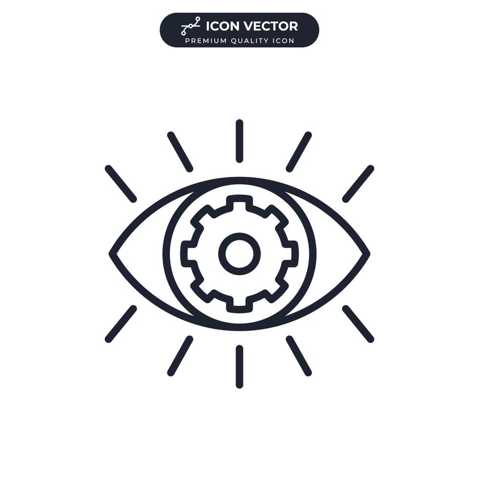 modello di simbolo dell'icona di visione per l'illustrazione vettoriale del logo della raccolta di grafica e web design