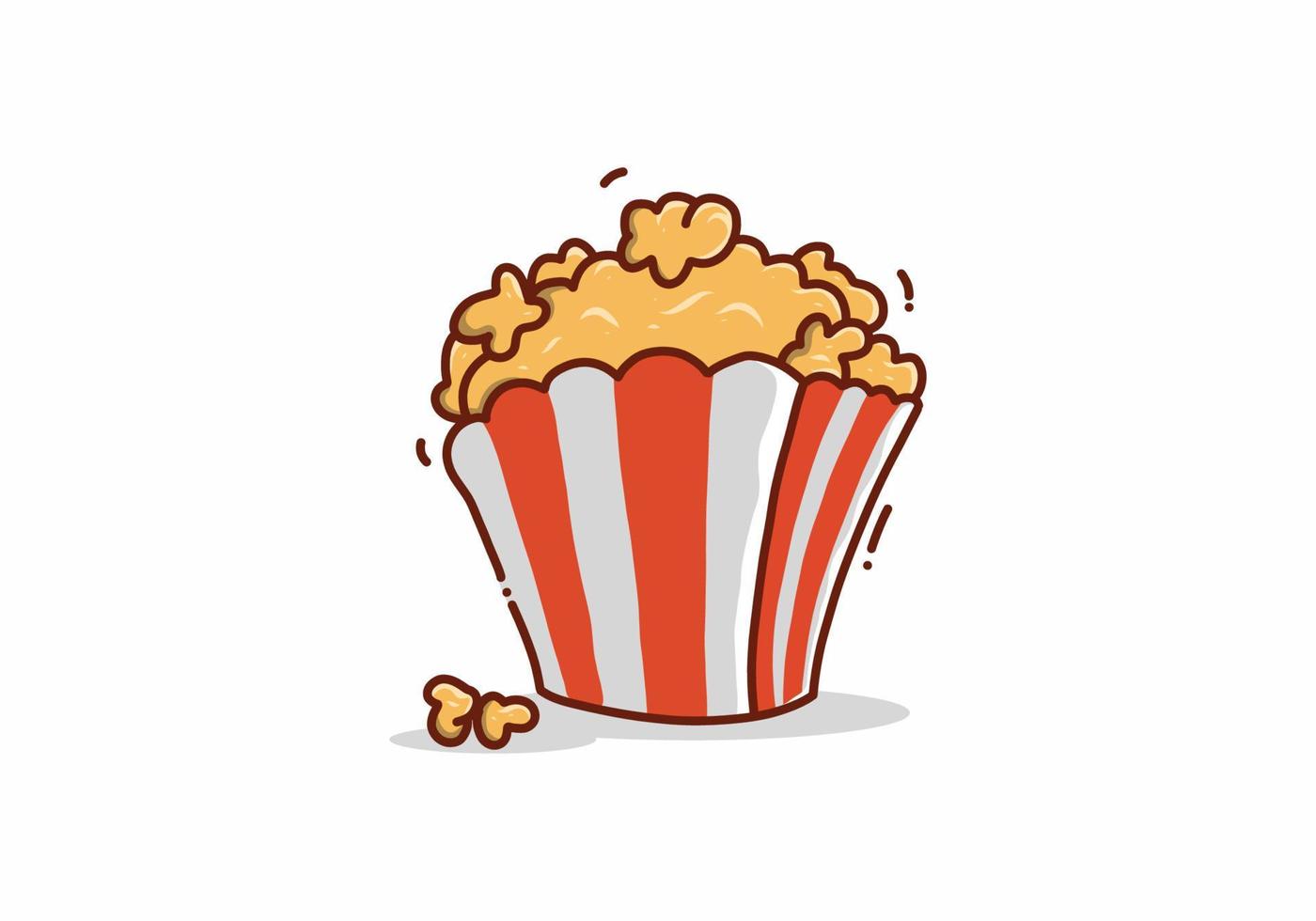 semplice illustrazione di pop corn vettore