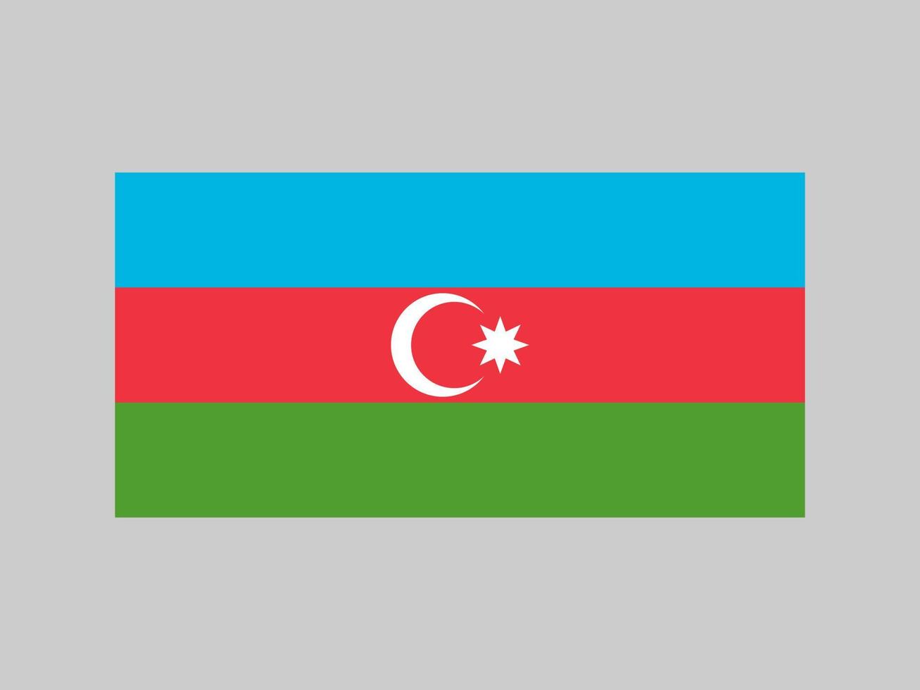 bandiera azerbaigiana, colori ufficiali e proporzione. illustrazione vettoriale. vettore