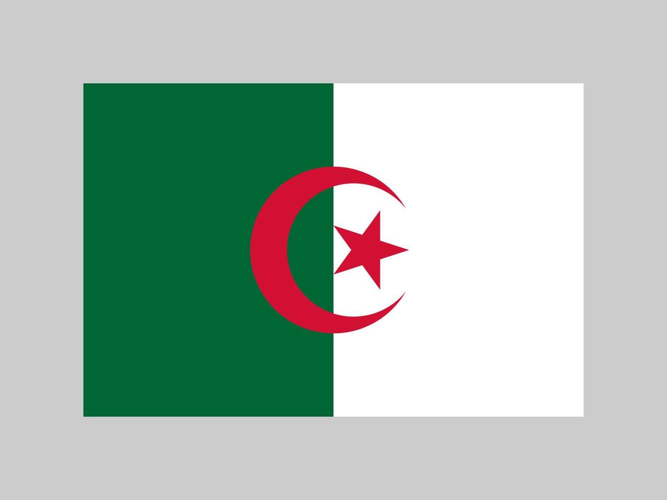 bandiera dell'algeria, colori ufficiali e proporzione. illustrazione vettoriale. vettore
