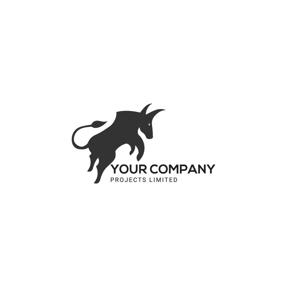 disegno del logo del toro, simbolo del toro vettore