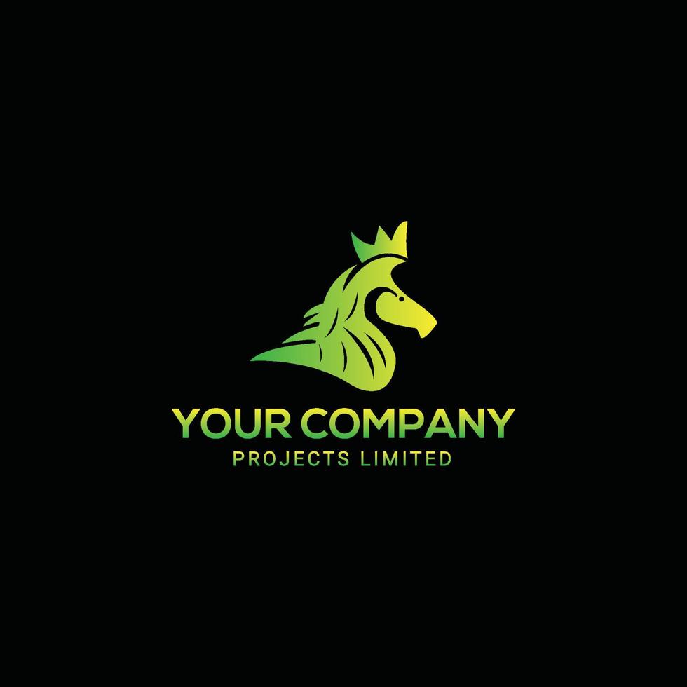 marchio di cavalli, vettore di progettazione del modello di logo del cavallo