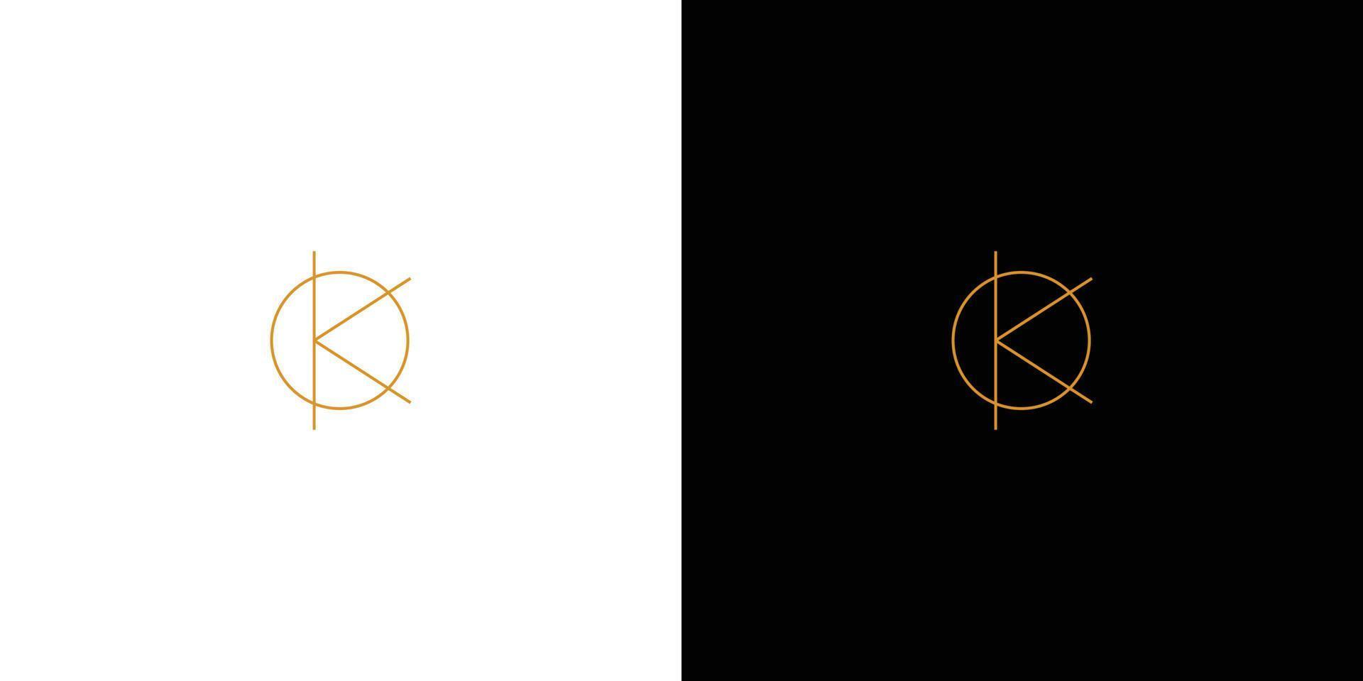design moderno e minimalista del logo della lettera k iniziali vettore