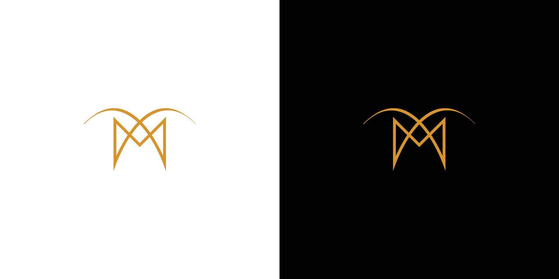 design moderno e unico del logo della lettera m vettore