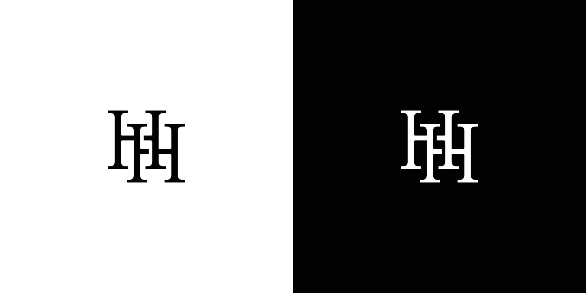 siimpe e unico design del logo della lettera hh iniziali vettore