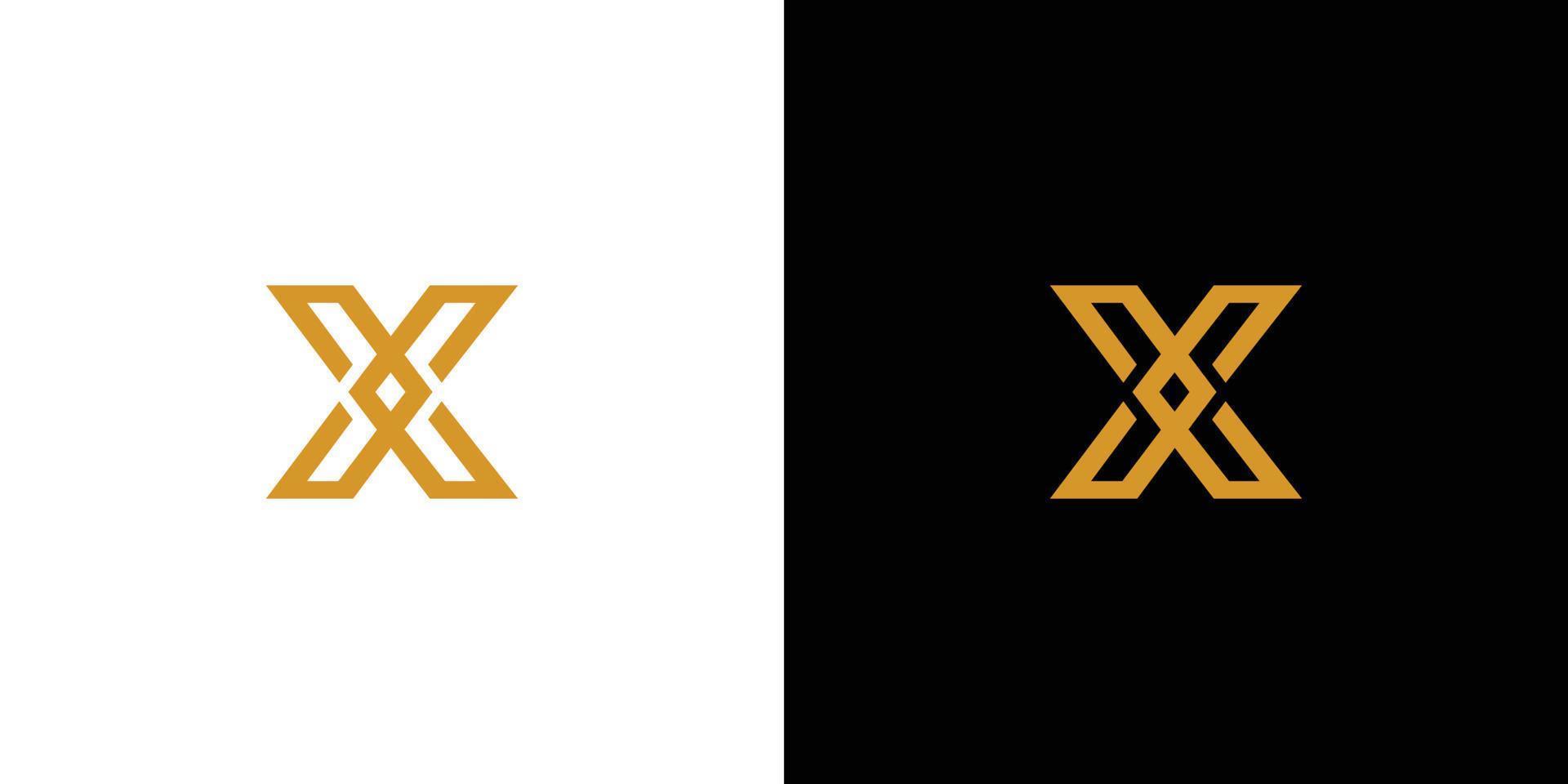 design moderno e unico del logo della lettera x iniziali vettore