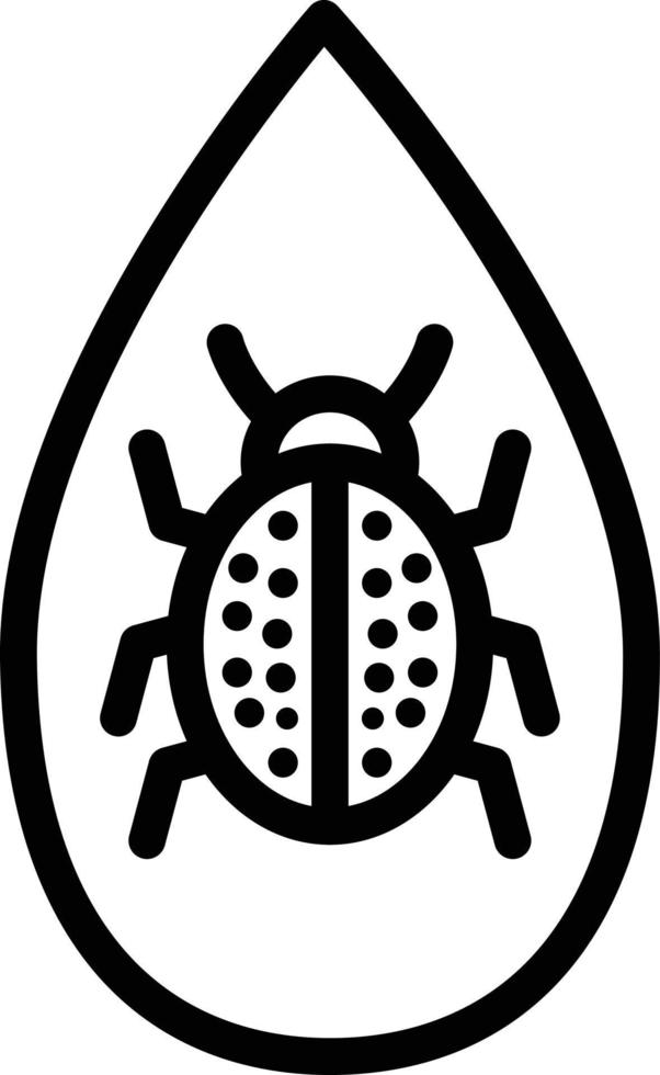 illustrazione del design dell'icona di vettore della coccinella
