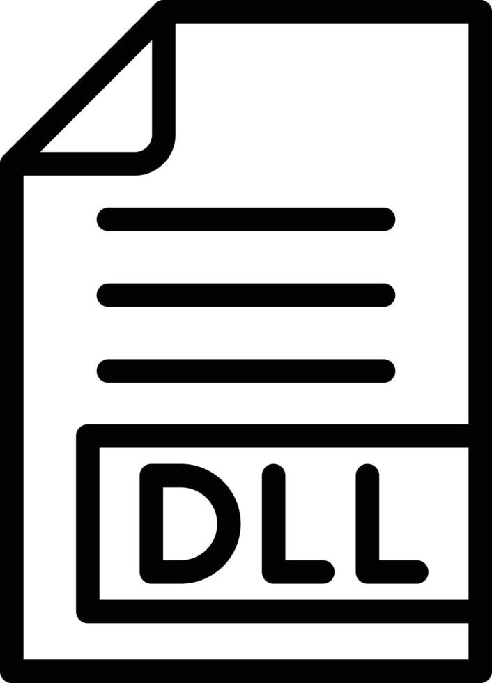 illustrazione del design dell'icona di vettore dll