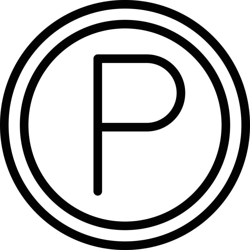 illustrazione del design dell'icona del vettore di parcheggio