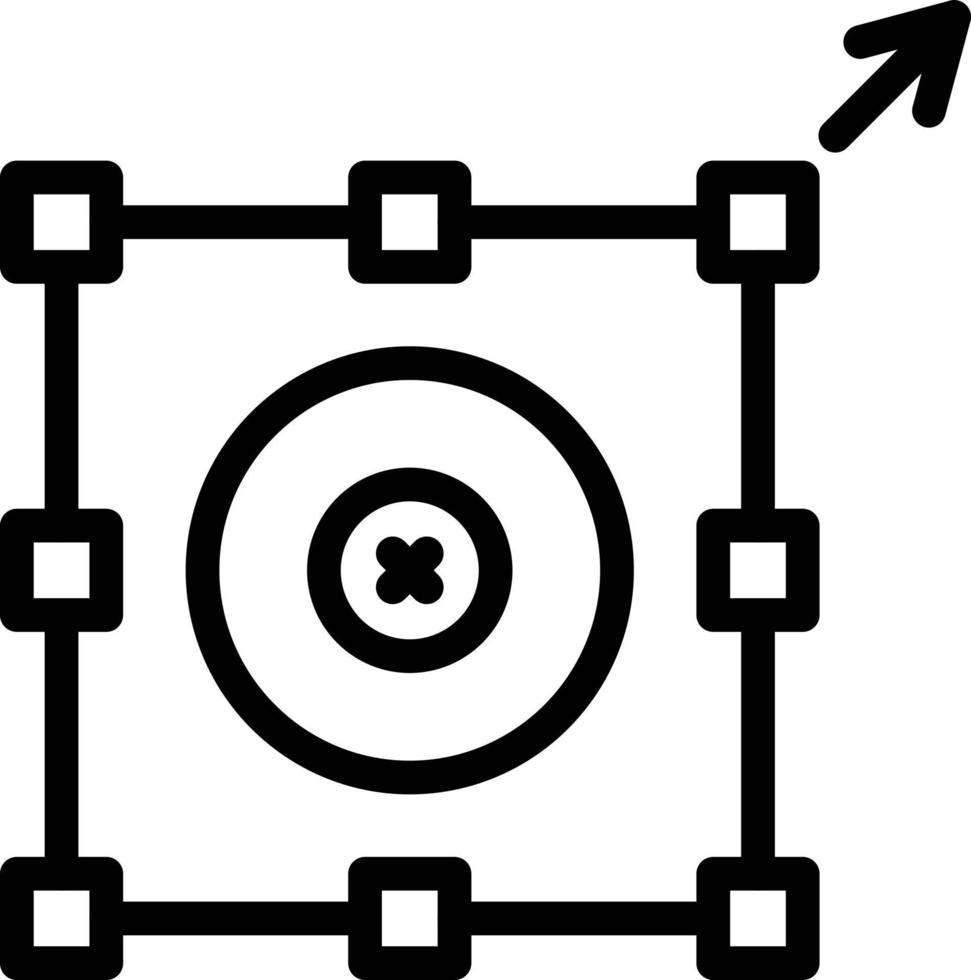 illustrazione del disegno dell'icona del vettore dell'opzione di ridimensionamento