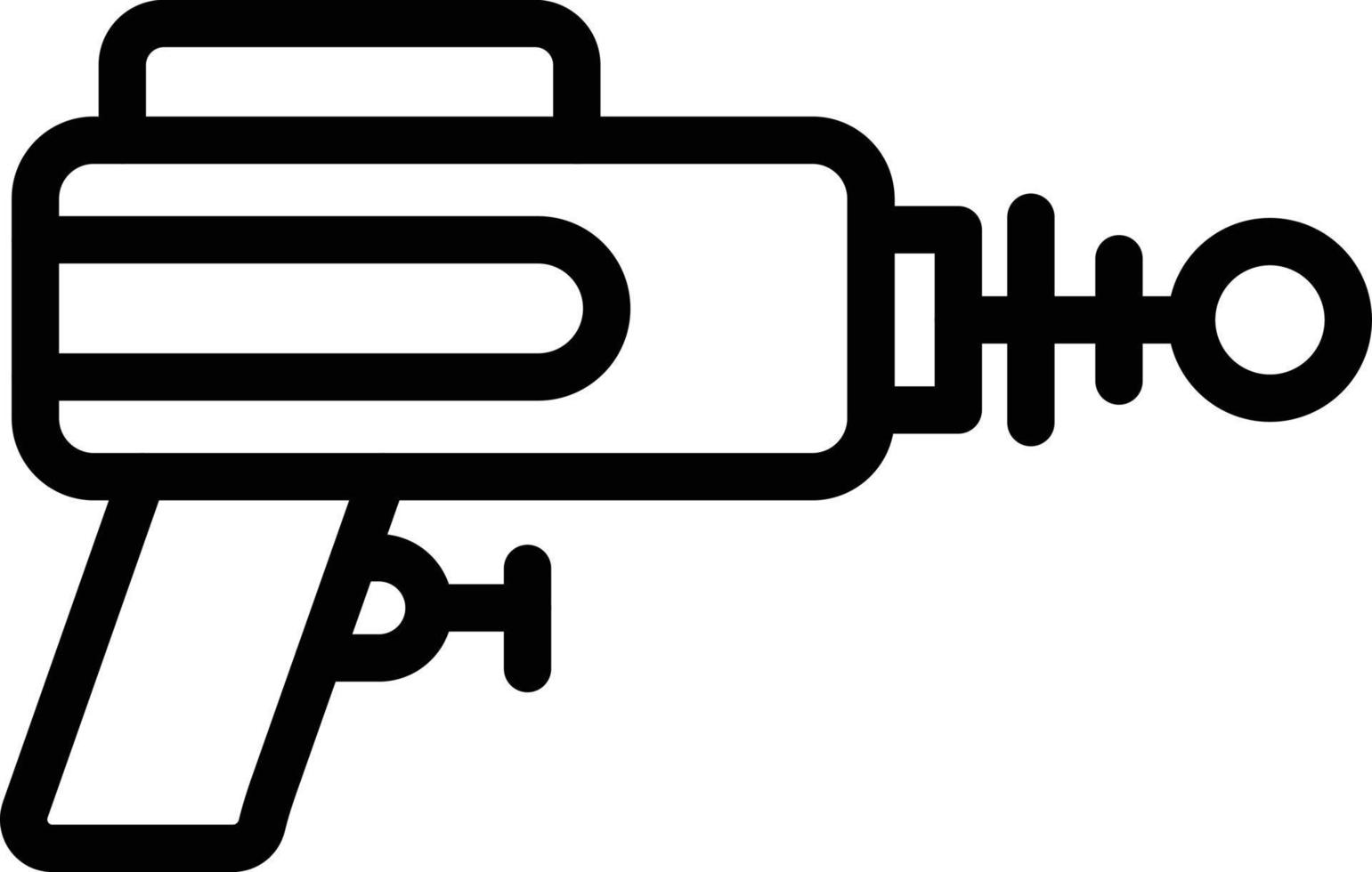 illustrazione del disegno dell'icona del vettore della pistola laser