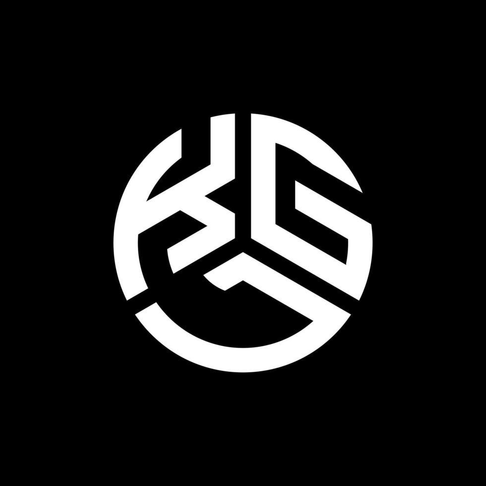 design del logo della lettera kgl su sfondo nero. kgl creative iniziali lettera logo concept. disegno della lettera kgl. vettore
