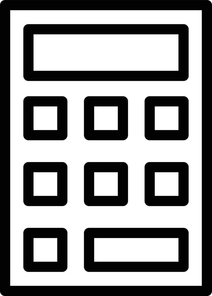 illustrazione del disegno dell'icona di vettore della calcolatrice
