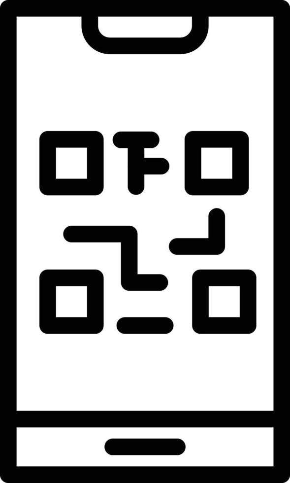 illustrazione del design dell'icona di vettore del codice QR