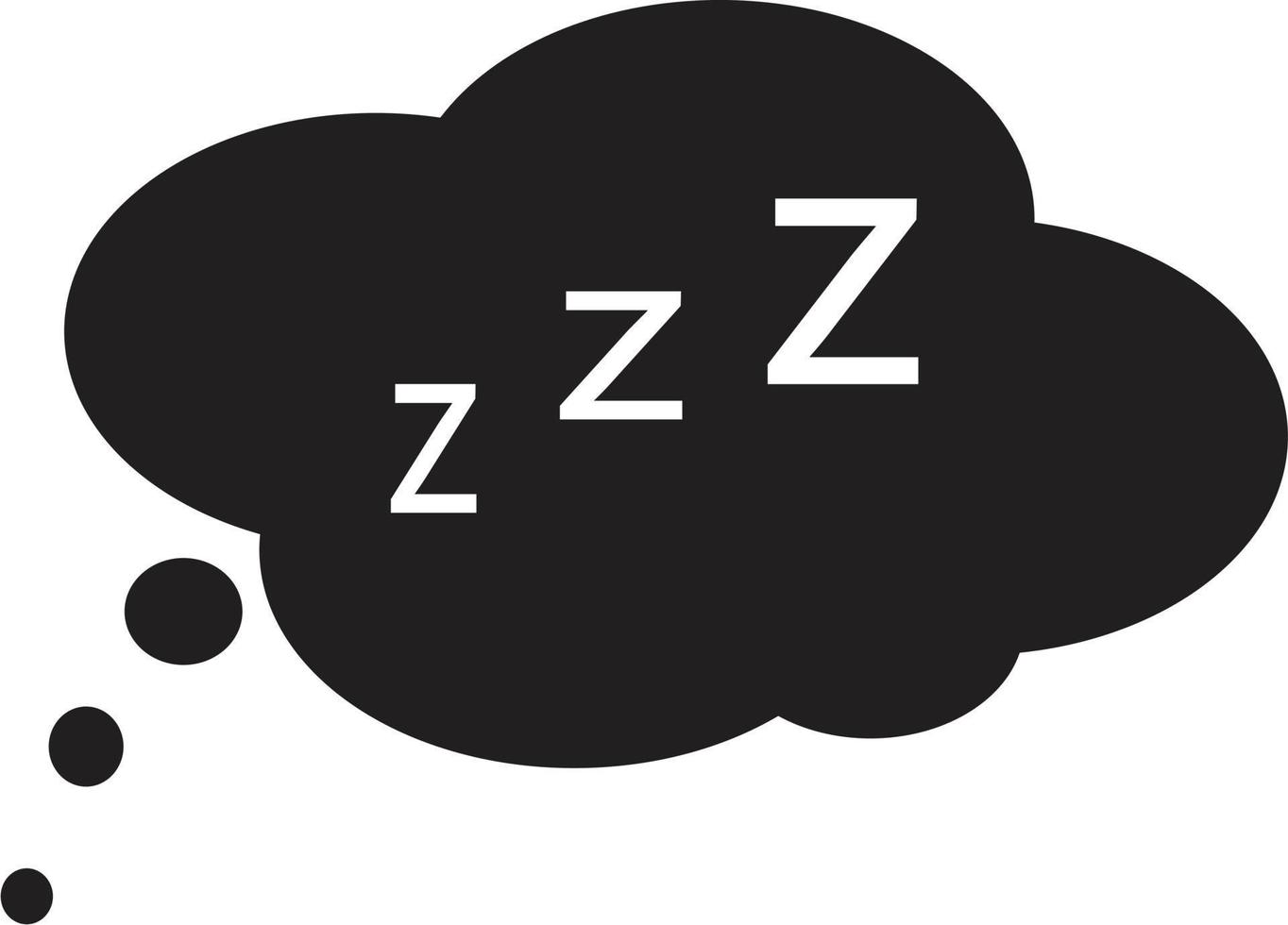 icona del sonno su sfondo bianco. segno di sonno. vettore