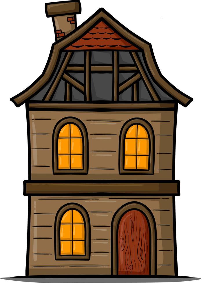 illustrazione della vecchia casa vettore