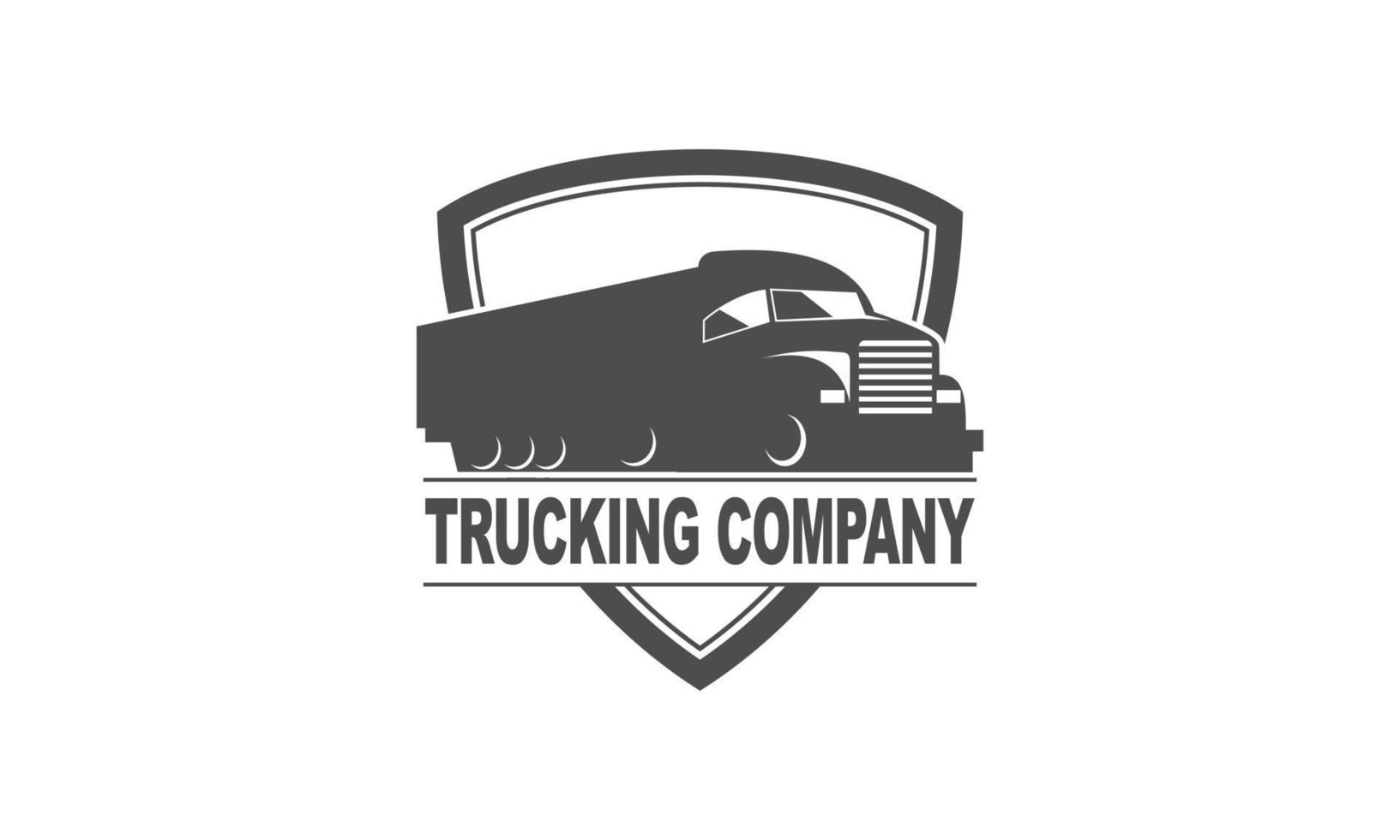logo dell'azienda di autotrasporti. emblema logo concetto vettoriale