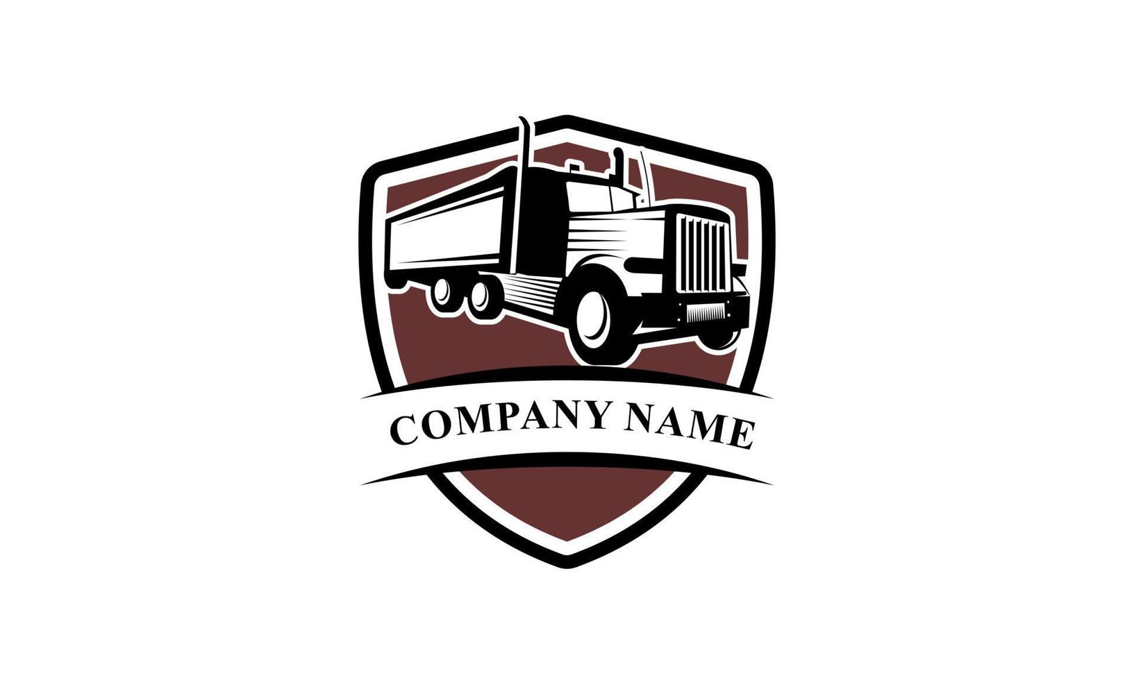 logo dell'azienda di autotrasporti. emblema logo concetto vettoriale