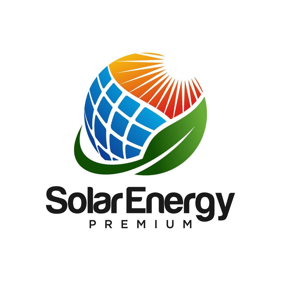 modello creativo di vettore di progettazione di logo di energia solare