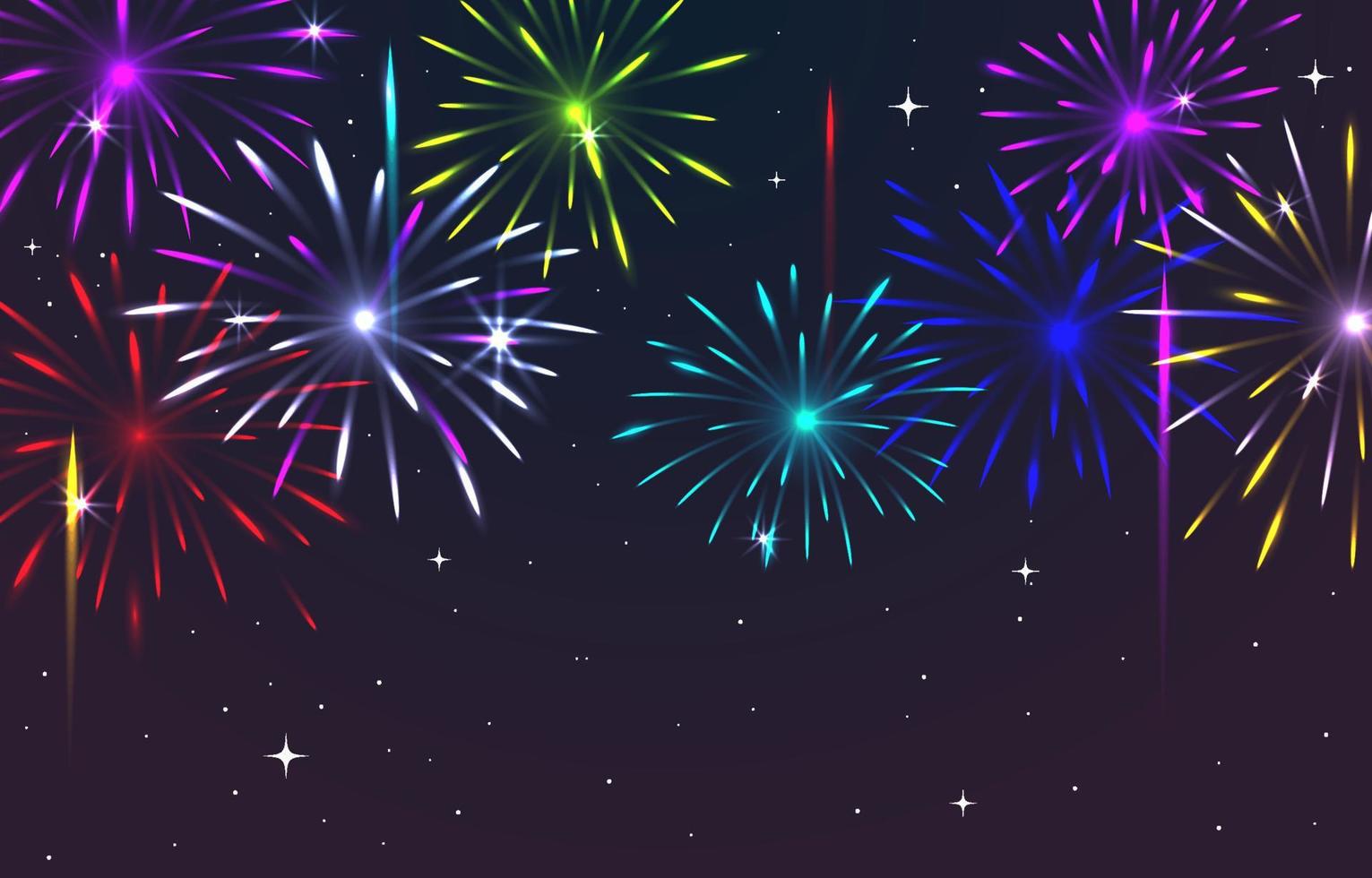 sfondo colorato di fuochi d'artificio vettore