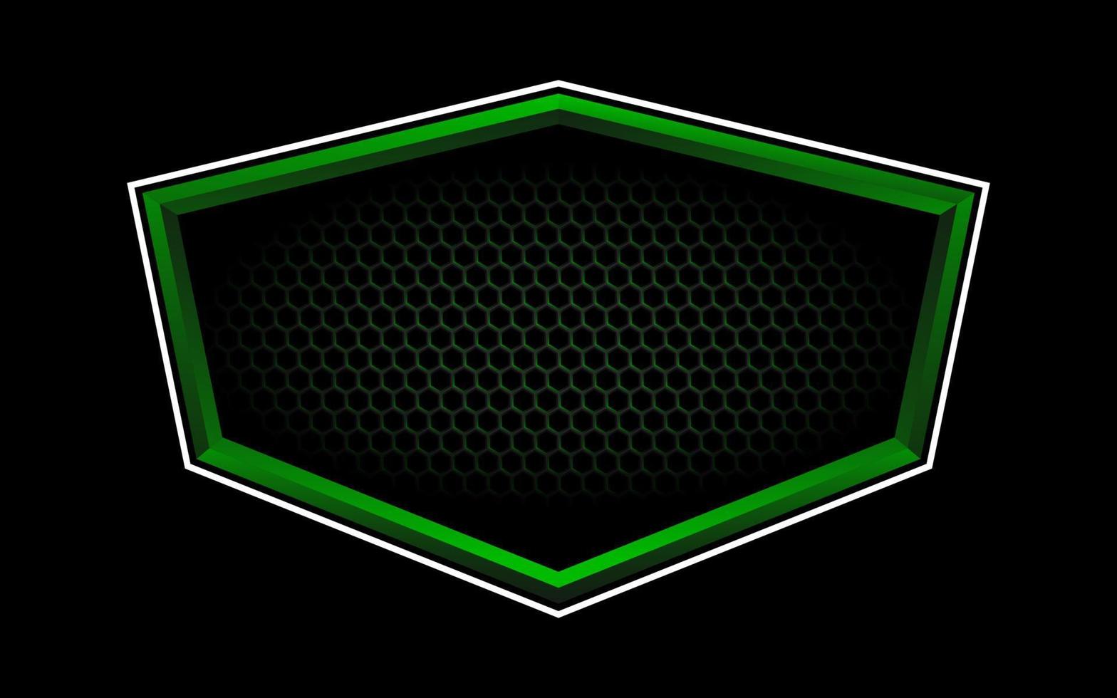 design dello scudo con sfondo esagonale in carbonio vettore